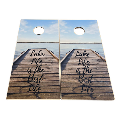 Lake Life Is The Best Life Style Cornhole Boards